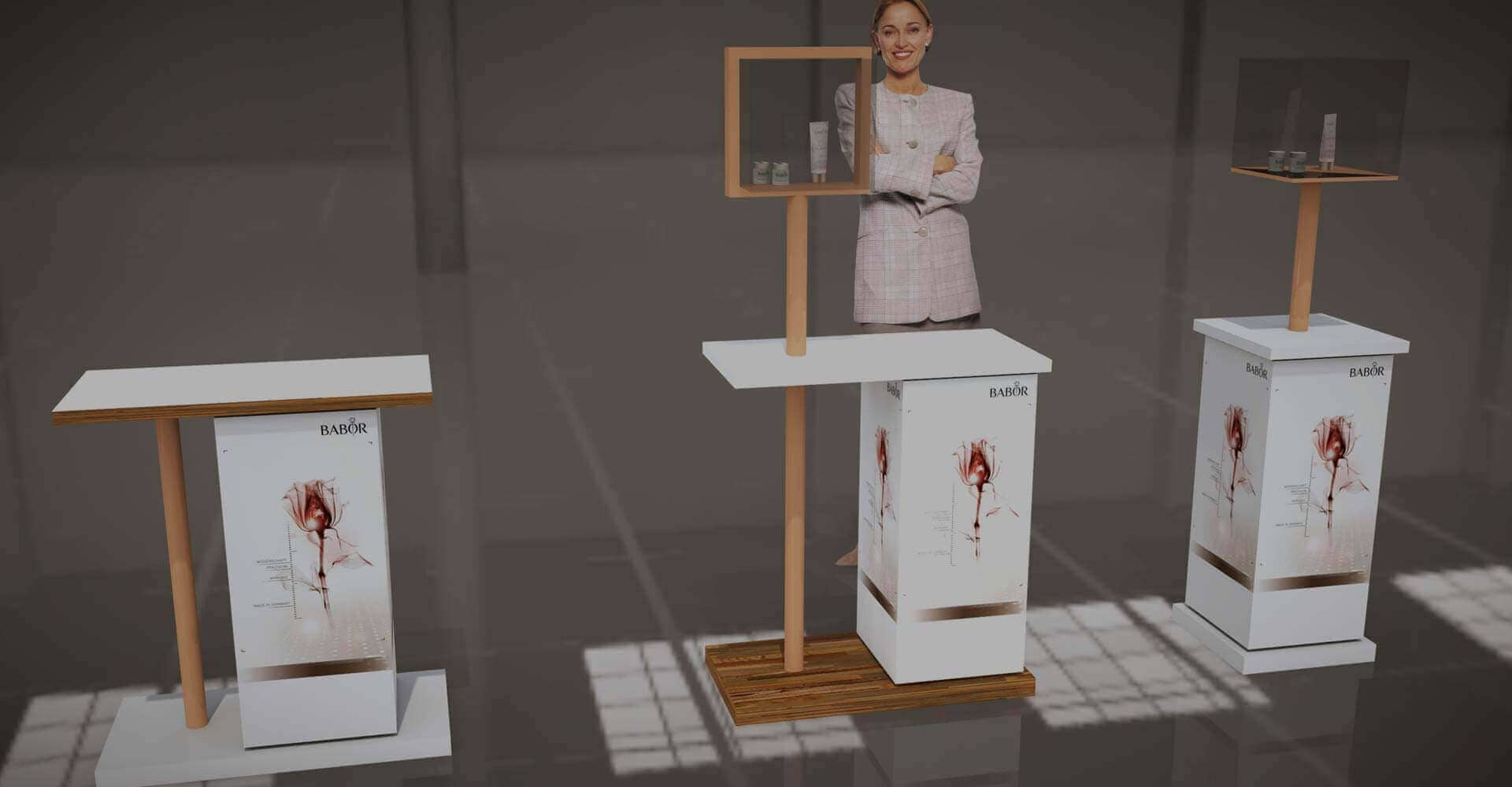 Visuelle Darstellung Messestand