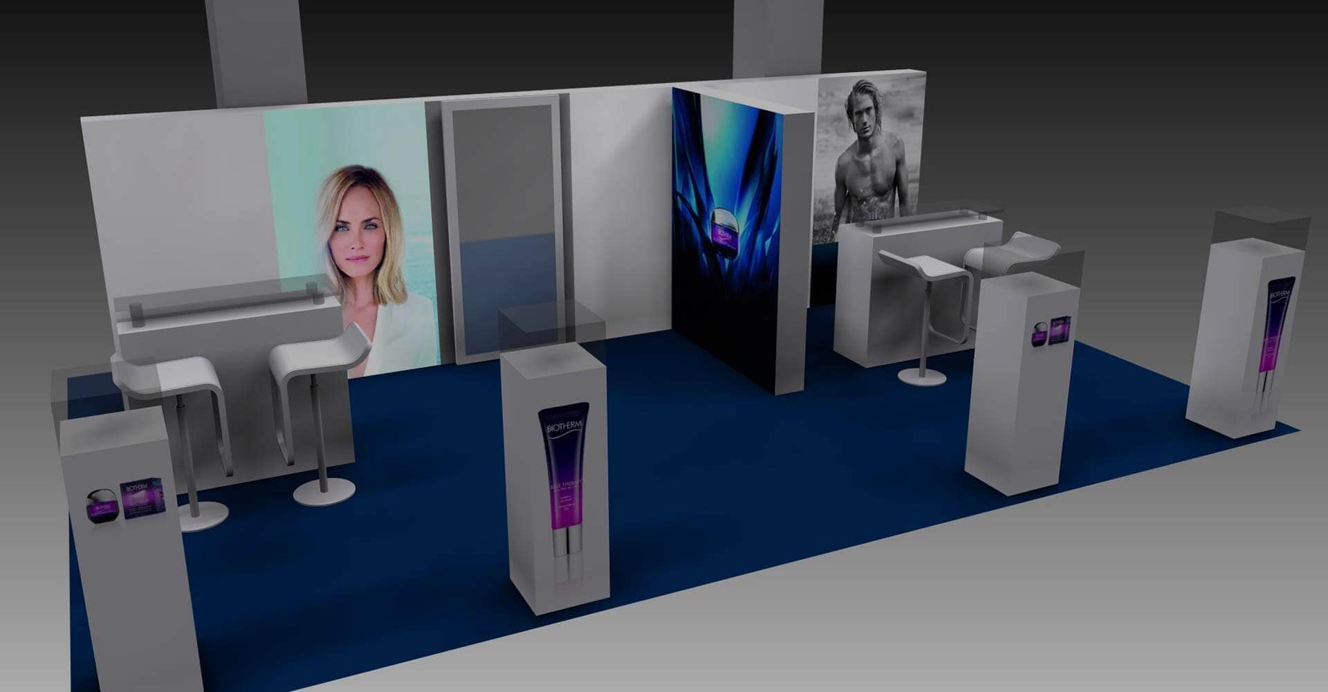 3D Visualisierung Messestand Biotherm
