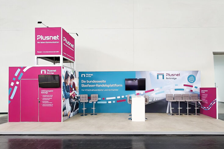 Messestand für Plusnet
