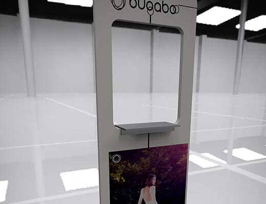 3D-Visualisierung Bugaboo Messemöbel