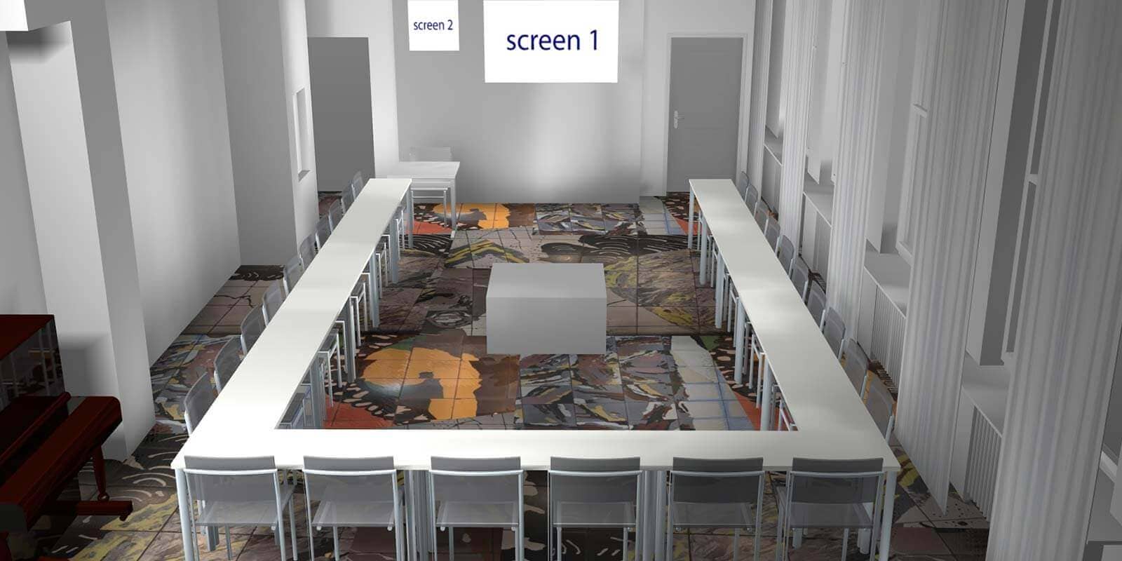 Visualisierung Sitzordnung im Konferenzraum