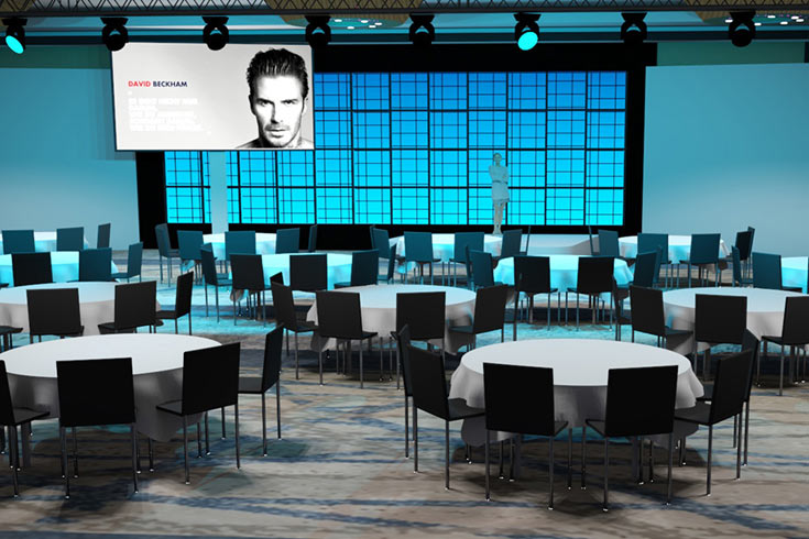 3D-Visualisierung David Beckham Event